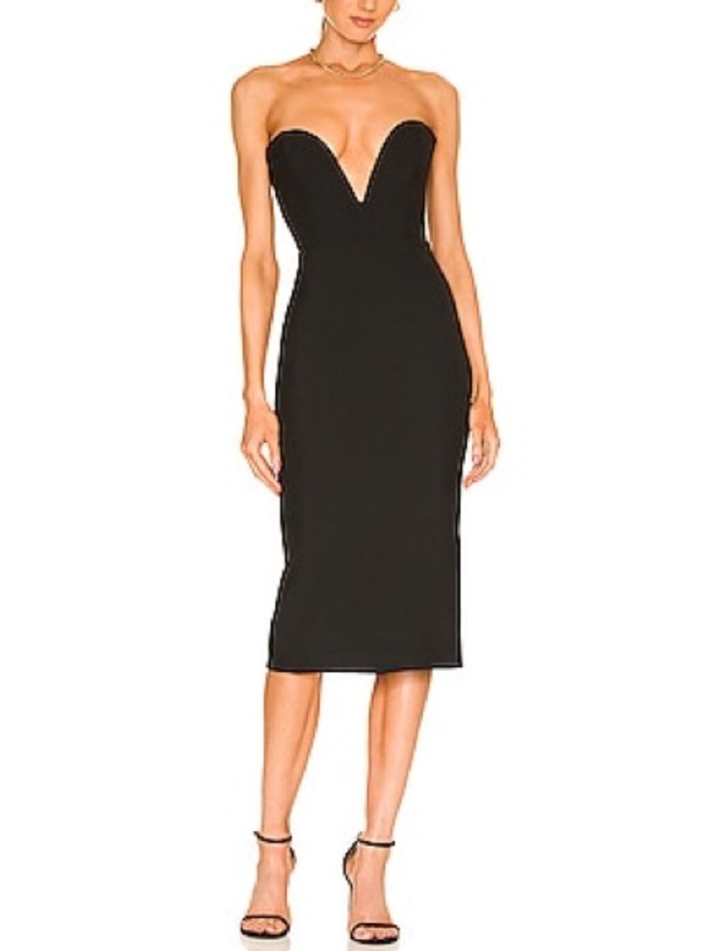 Veronica Beard Colebrook Strapless Sweetheart Neck Midi Dress